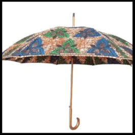 African Wax Print Umbrella