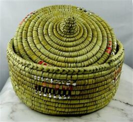 Handmade basket with Lid