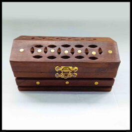 Carved Wooden Jewellery Box  (15 X 11 cm)