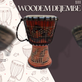 Wooden Drum (Djembe) Size : H-26cm X W-14cm X L-12.5