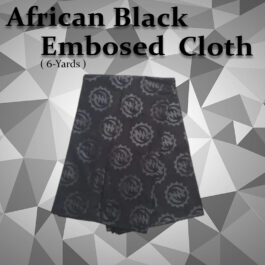 African Black  Embossed cloth 6 Yard