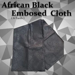 African Black  Embossed cloth 6 Yard