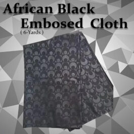 African Black Embossed cloth 6 Yard