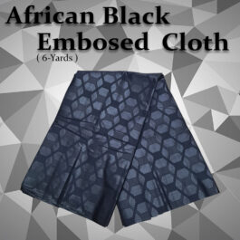 African Black Embossed cloth 6 Yard