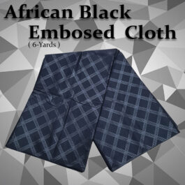 African Black Embossed cloth 6 Yard