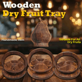 Wooden Dry Fruit Tray Size:(H-36 : D-24)cm
