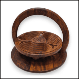 Wooden Dry Fruit Tray Size:(D-29cm)