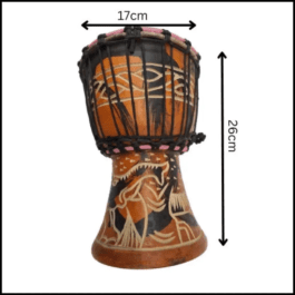 Drum (Djembe) Size Height 26cm X Top Diameter 17cm