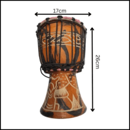Drum (Djembe) Size Height 26cm X Top Diameter 17cm
